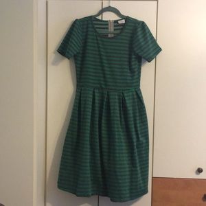 Lularoe Amelia Size L Green and Gray